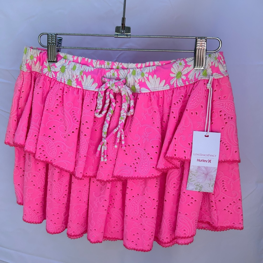 Loveshackfancy x Hurley pink skirt